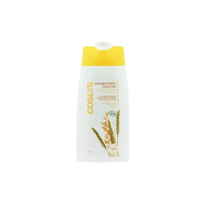 coslys shampooing douche ultra doux sans savon aux cerales (250ml)