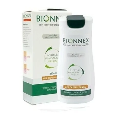 Bionnex SHAMPOING AUX HERBES ANTI-CHEVEUX GRIS 250ml - pour cheveux gras, homme et femme
