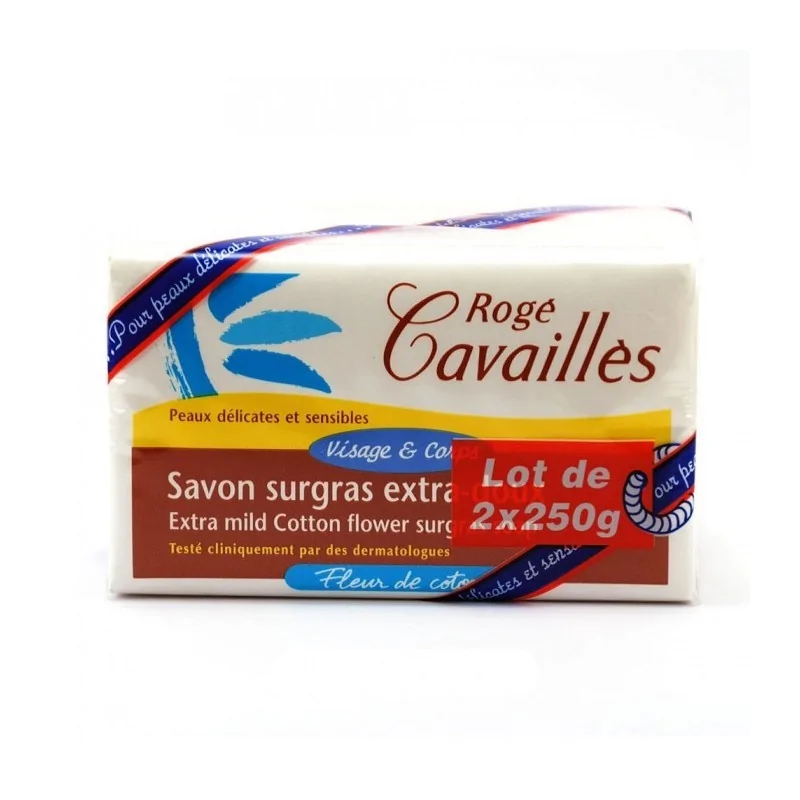 ROGE CAVAILLES SAVON SURGRAS EXTRA DOUX FLEUR DE COTON 2X250G