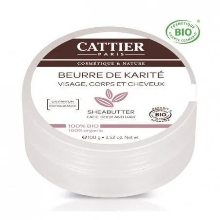 Cattier BEURRE DE KARITE - NATURE 100g