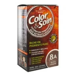 LES 3 CHENES Color & Soin Coloration permanente Extraits végétaux 8A Blond cendre