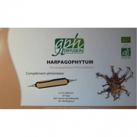 GPH DIFFUSION Harpagophytum biologique 20 ampoules de 15ml