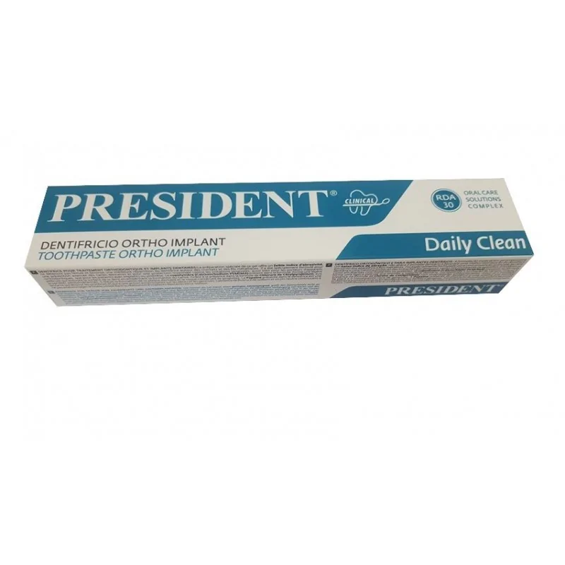 PRESIDENT DAILY CLEAN DENTIFRICE ORTHO IMPLANT 75 ML