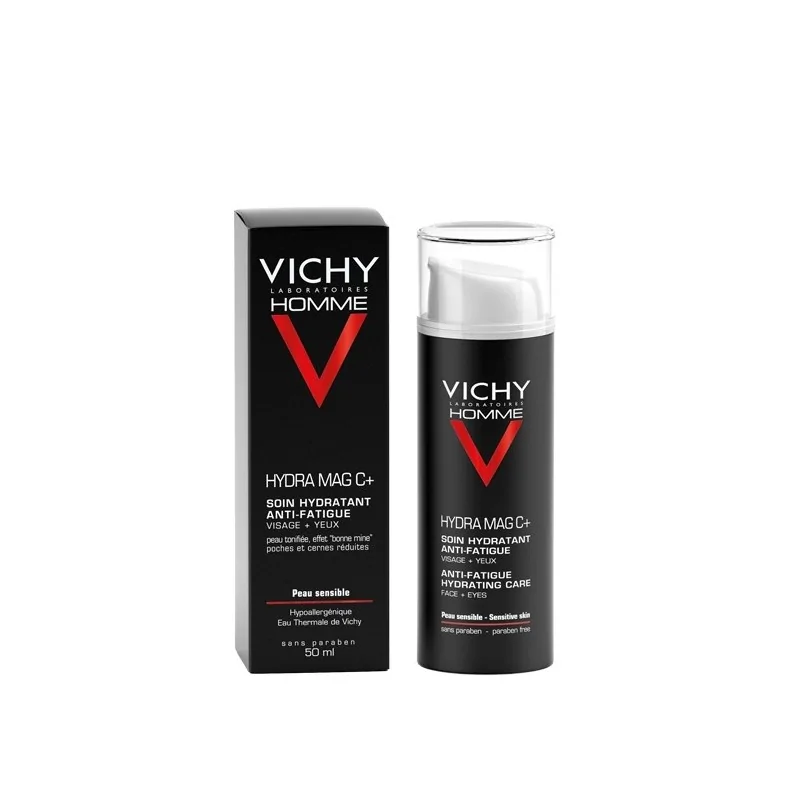 VICHY HOMME HYDRA MAG C 50ml Soin Hydratant Anti-Fatigue