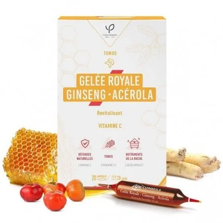 YVES PONROY GELEE ROYALE GINSENG-ACEROLA 20 AMPOULES