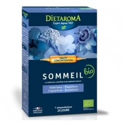 Dietaroma SOMMEIL BIO (Valériane, Passiflore, Coquilicot, Escholtzia) 20 Ampoules
