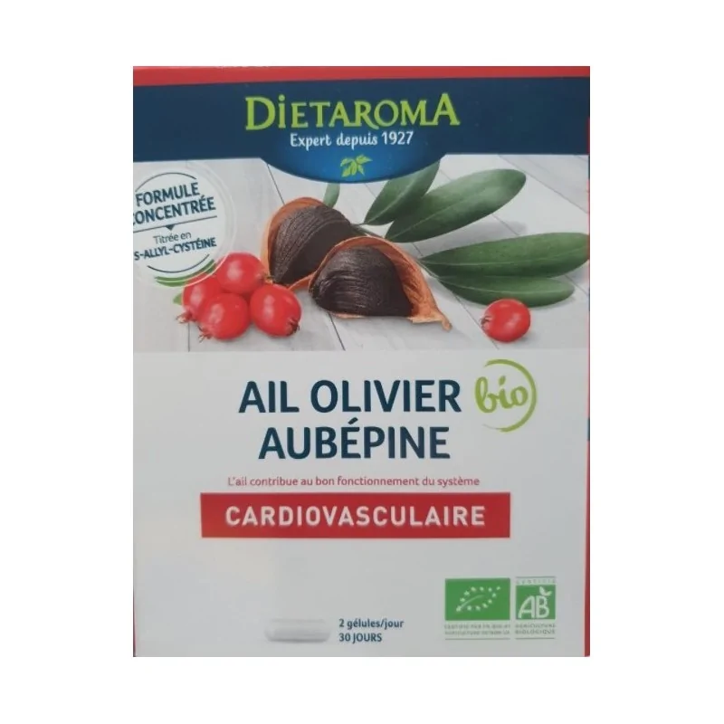 Dietaroma Ail olivier Aubepine 60gelules