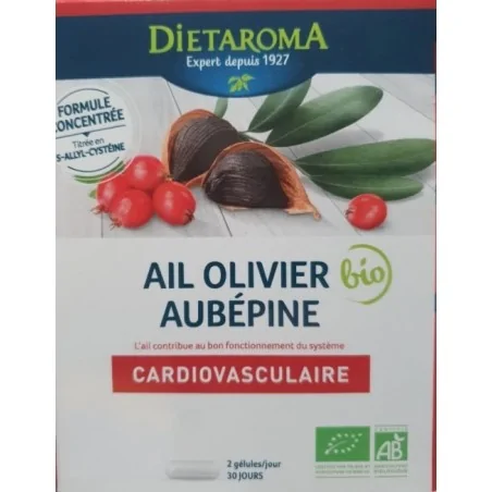Dietaroma Ail olivier Aubepine 60gelules