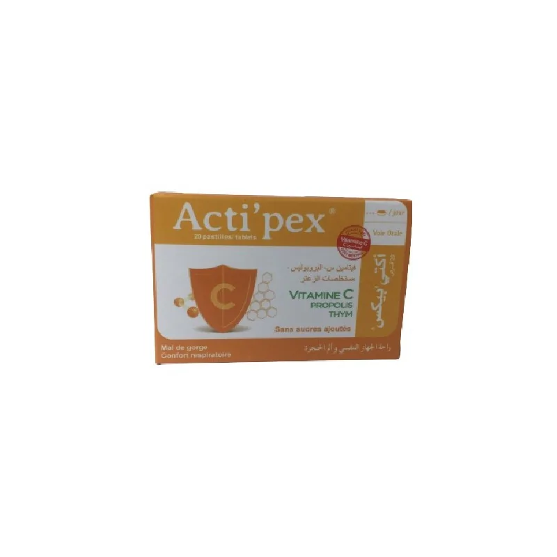 Acti’pex Vitamine C propolis 20 pastilles