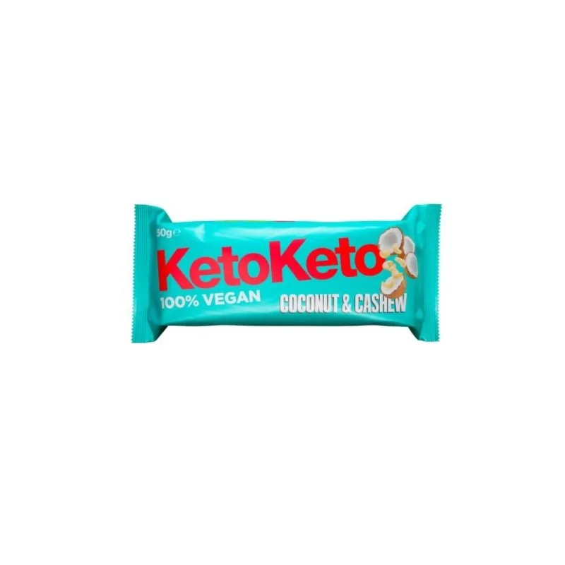 Keto Keto Barre noix de coco et noix de cajou 50g - Vegan 