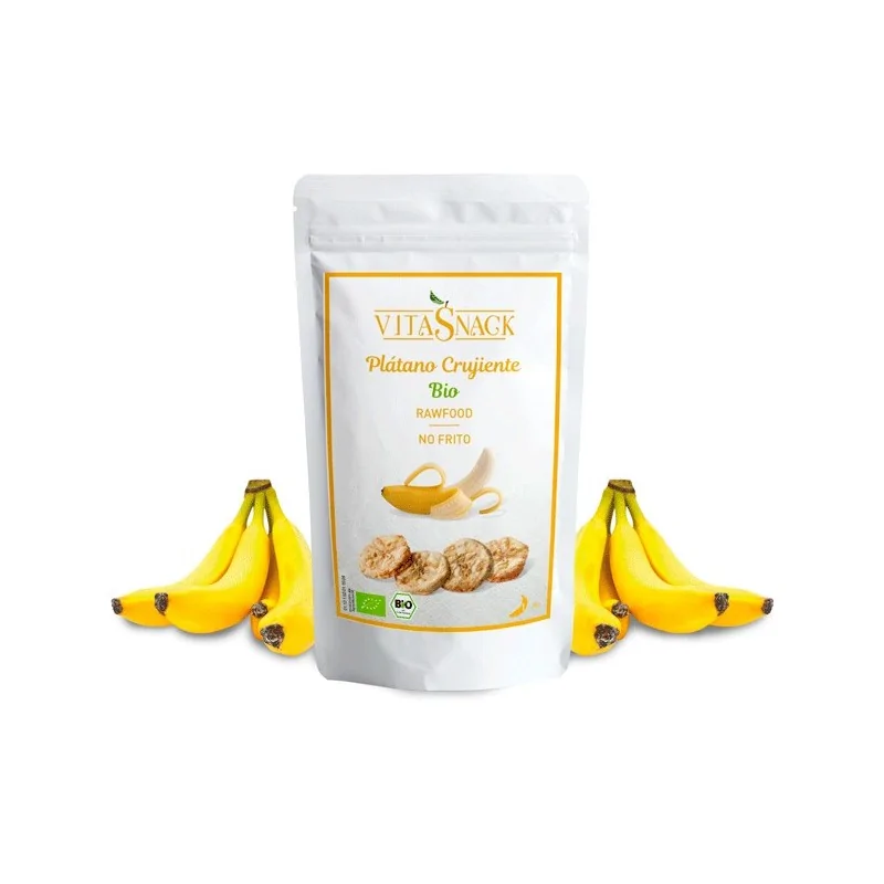 Vitasnack Banane croquante bio sans gluten, sel ni sucre