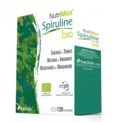 NUTRIMAX SPIRULINE 100% BIO 120 COMPRIMES Tonus Et Vitalité