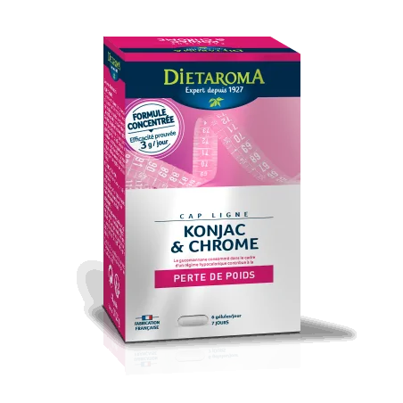 DIETAROMA CAPLIGNE KONJAC & CHROME 60 Comprimès
