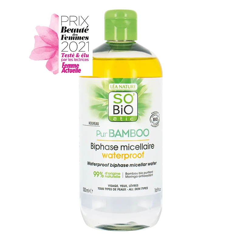 SO BIO BIPHASE MICELLAIRE WATERPROOF BAMBOO 500 ML