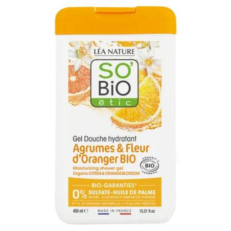 So Bio Gel Douche Agrumes Fleurs d’Oranger 450Ml