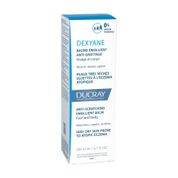 Ducray — Baume Émollient Anti-grattage — Crème pour peaux très sèches et à tendance atopique — Dexyane 200 ml