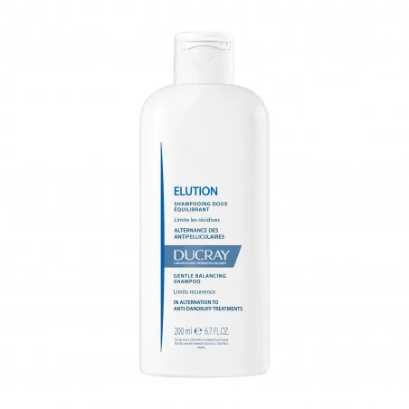 Ducray — Shampooing doux équilibrant — Shampoing doux antipelliculaire — ELUTION 200 ml