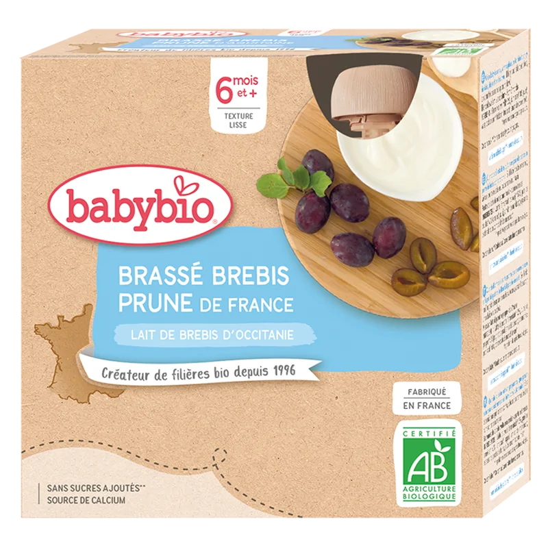 Babybio Brassé Brebis Prune 4x85G