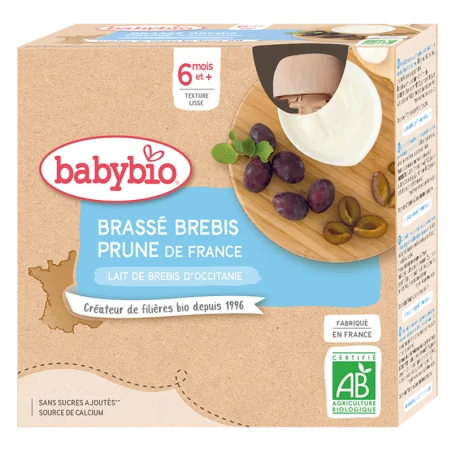Babybio Brassé Brebis Prune 4x85G