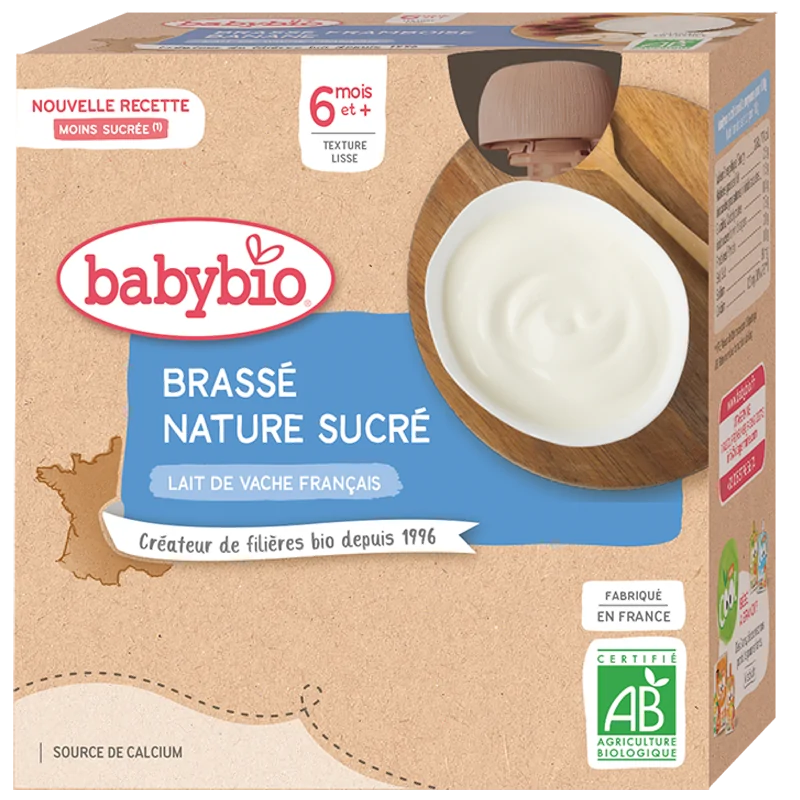 Babybio Brassé Nature Sucré 4X85G