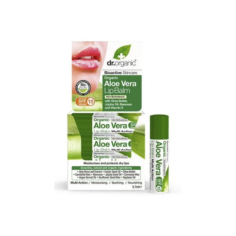 Dr. Organic Baume lèvres à l'aloe vera 5.7 ml