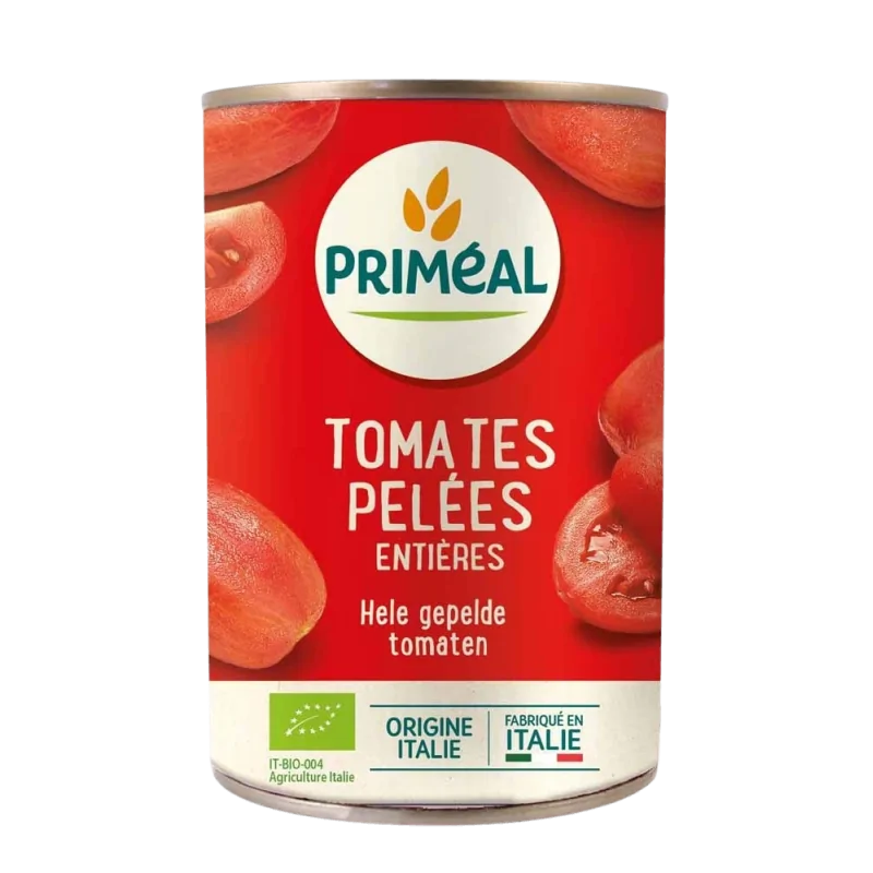 PRIMEAL TOMATES PELEES ENTIERES 400G