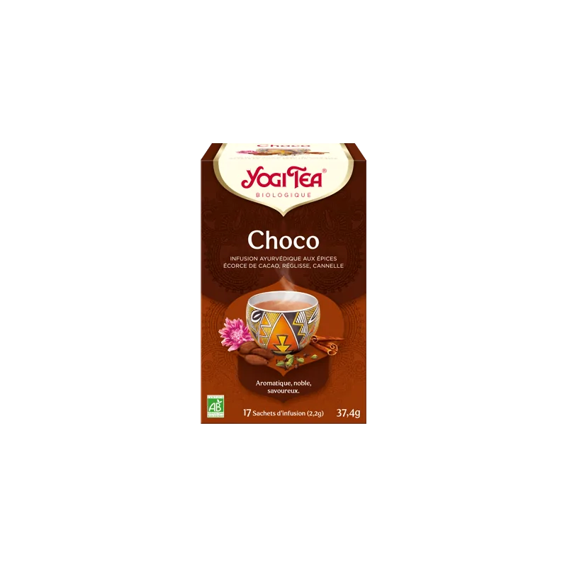 YOGI TEA Choco 17x2g (Ecorcesde cacao, réglisse,cannelle, cardamome)