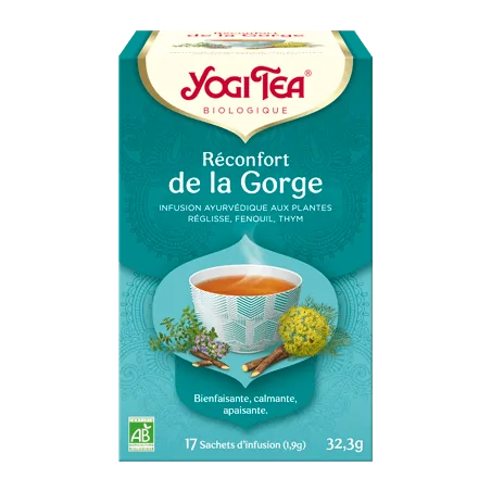 YOGI TEA Réconfort de la Gorge 17x2g (Réglisse, fenouil, thym, cannelle)