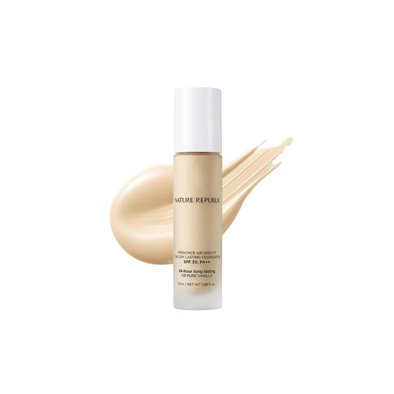 NATURE REPUBLIC PROVENCE AIR SKIN FIT ONE DAY LASTING FOUNDATION Y21 PURE VANILLA SPF30 PA++ 32 ml