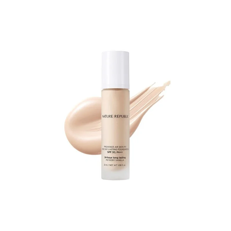 NATURE REPUBLIC PROVENCE AIR SKIN FIT ONE DAY LASTING FOUNDATION P21 ROSY VANILLA SPF30 PA++ 32 ml