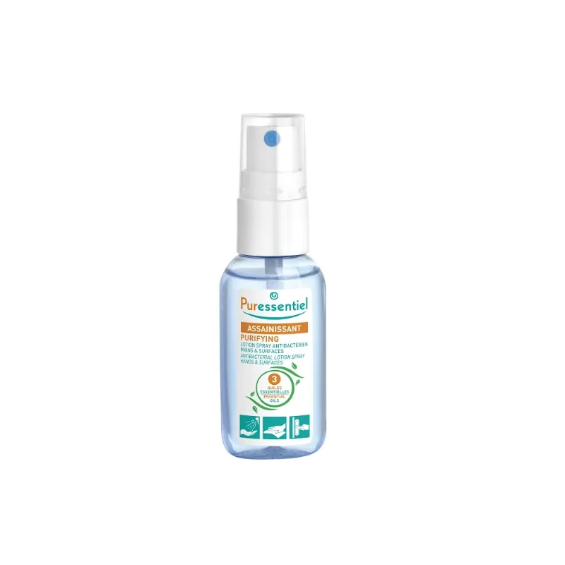 Puressentiel Lotion Spray Antibactérien Mains et Surfaces 25ml