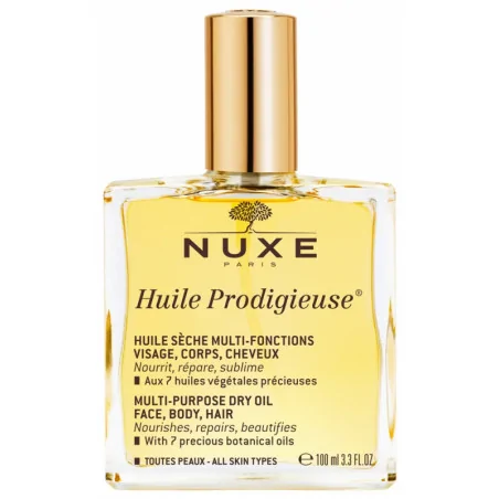 NUXE HUILE PRODIGIEUSE 100ml Soin Multi-Fonctions - Visage, Corps, Cheveux