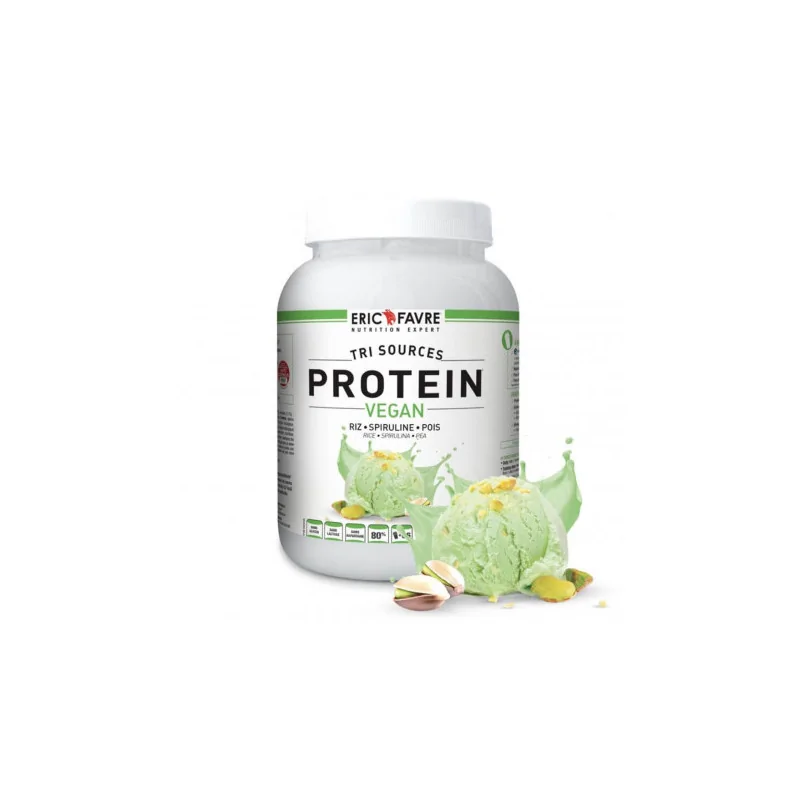 ERIC FAVRE Protéines végétales tri-source, Protein vegan, Pistache 500g