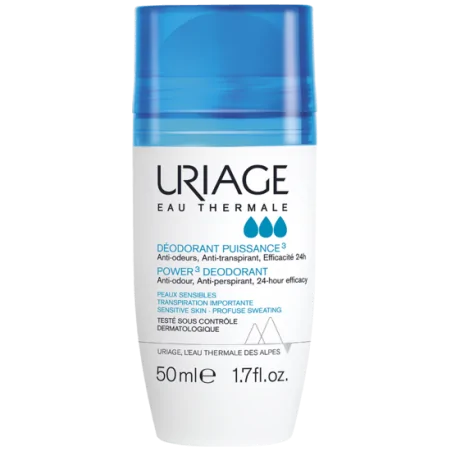 URIAGE DEODORANT PUISSANCE 3 ROLL ON PEAUX SENSIBLES 50ML