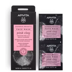 APIVITA EXPRESS BEAUTY FACE MASK PINK GLAY GENTLE CLEANSING 2X8MLX6